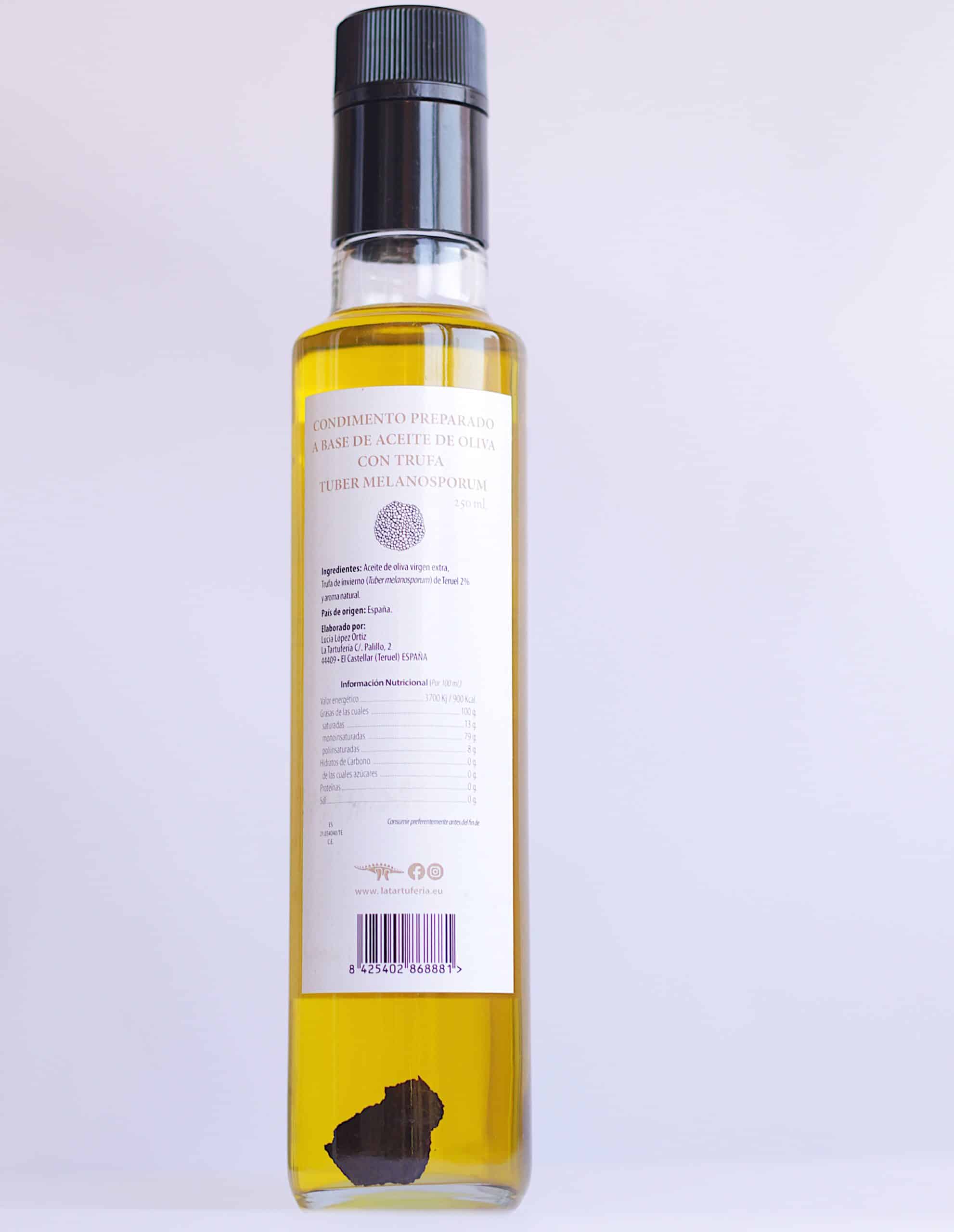 Aceite de oliva virgen extra con trufa negra (tuber melanosporum) 250ml - Imagen 2